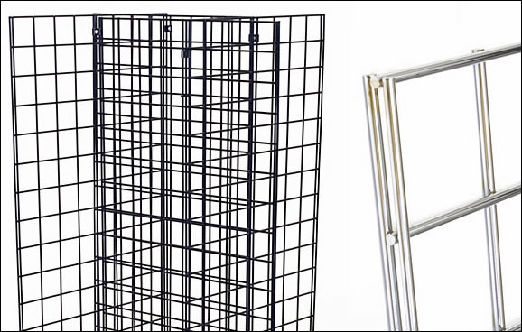 Black vinyl coated welded mesh gridwall panels exported to UK