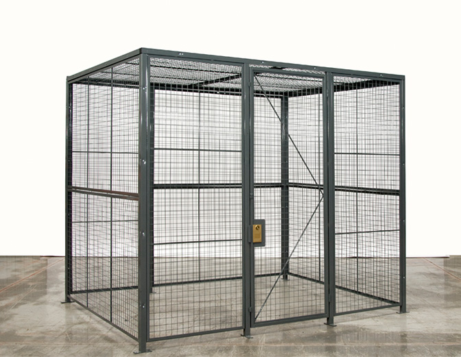 Powder coated wire cagge locker