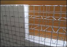 Galvanized steel mesh 3D wall panels