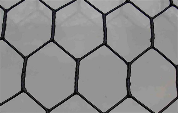 2 Inch Hexagonal Mesh, Black Pvc Coated, Reverse Twist, Gaw, Reinforce Mesh For Passive Fireproofing System and Tunnels