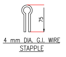 4mm Dia. G.I. Fence Staple