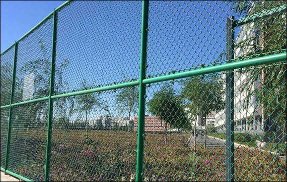 Galvanized diamond mesh fence, green pvc coated, gauge 9, wire mesh: 3mmx60mmx60mm
