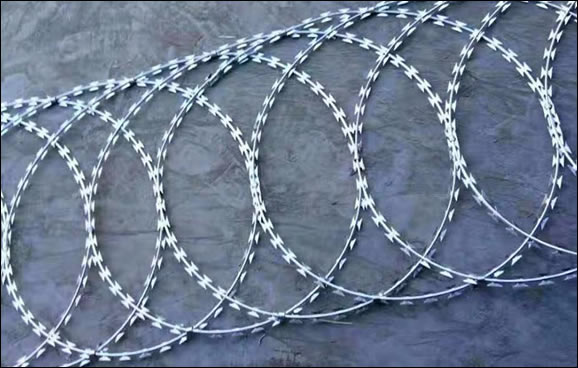 High security flat razor wire panels BTO-10 blade type