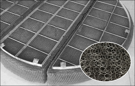 Vane type demister wire mesh pad