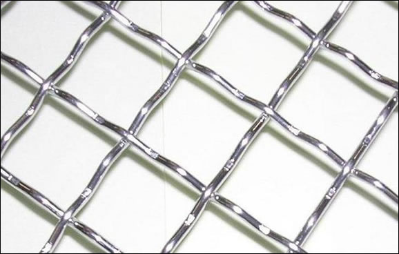 Diamond screen mesh, crimped woven