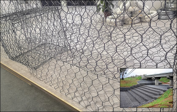 HDG wire mesh gabion mattresses for channel linings