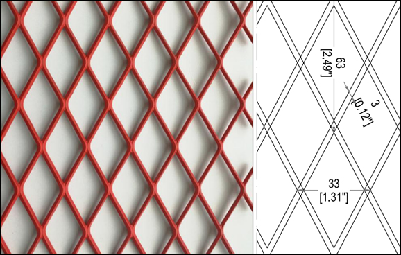 Diamond mesh expanded steel perimeter security fencing