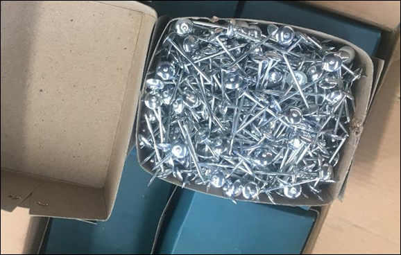 Spring head galvanized nails 3.80X65 for fixing roof panels