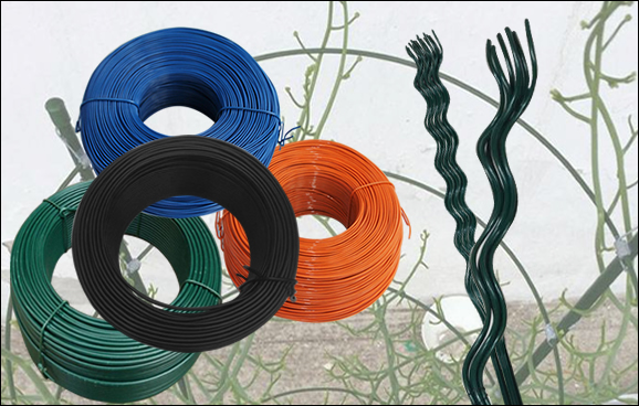 Garden tie wire and plant support spiral wire