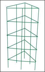 Green pvc coated tomato trellis netting